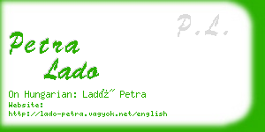 petra lado business card